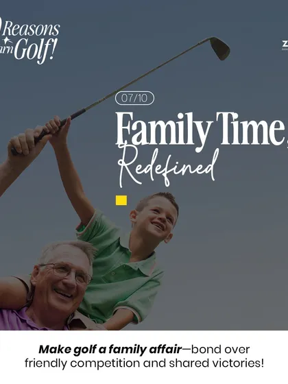 Golf is a wonderful way to bring the family together. Enjoy some friendly competition and create shared memories that last a lifetime.