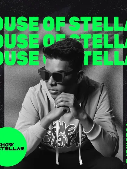 The cover art for "House Of Stellar Vol. 2." This volume was dedicated to progressive house sounds, and the black and white image with stark green accents reflects that deeper, more atmospheric style.