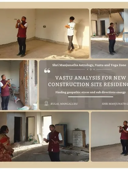 Building a new home is a major life event. Here, during a site visit in Kulai, Mangaluru, I am analyzing the new construction site for geopathic stress and sub-directional energies. Getting the Vastu right from the foundation ensures a life of harmony and prosperity for the family that will live there.