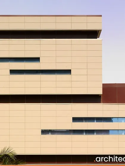 The headquarters for India Glycols Limited in Noida is designed with a fort-like exterior to shield it from the harsh climate. The facade's clean lines and strategic window placements balance the need for protection and natural light.