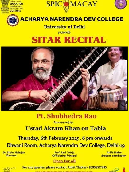 A poster for my performance at Acharya Narendra Dev College in Delhi. I am always glad to perform for SPIC MACAY.