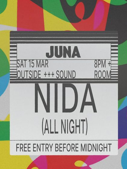 A minimalist poster for my "all night long" set at Juna in Goa. These extended sets allow me to take the crowd on a real musical journey.