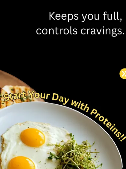 Weight Loss Hack: Start your day with proteins. A protein-rich breakfast keeps you full, controls cravings, and sets you up for a successful day.