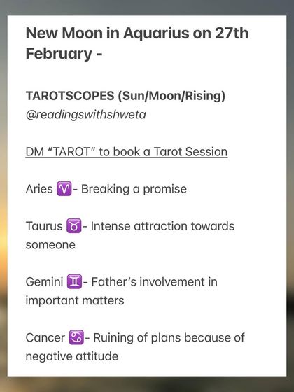 Tarotscopes for the New Moon in Aquarius. Check to see what this lunar phase has in store for your zodiac sign, from breaking a promise for Aries to intense attraction for Taurus.