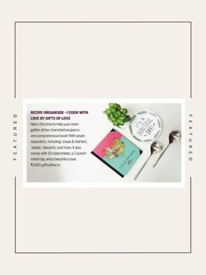 A closer look at the feature in Vistara magazine. My recipe organiser is designed to help you gather all your cherished family recipes in one beautiful book.