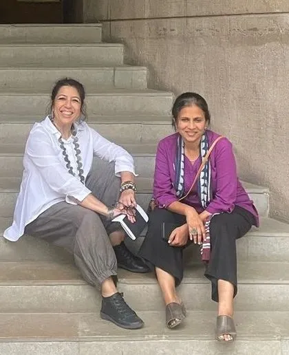 A moment of camaraderie with a fellow juror and batchmate on the steps of my alma mater, CEPT University. Returning to serve on a jury is an exciting experience, a chance to re engage with the place that shaped me.