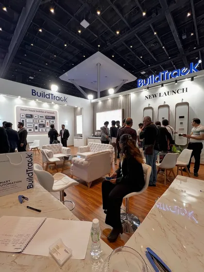 Three days, countless memories. This photo captures the vibrant atmosphere of our booth at the Smart Home Expo at the Jio Convention Centre, Mumbai, where we showcased innovation and built connections.