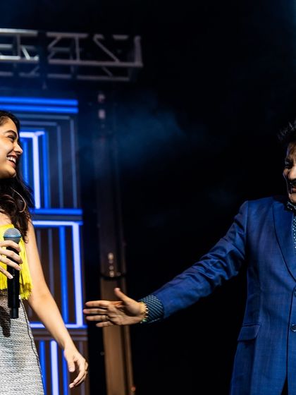 A happy moment shared with Udit Narayan ji on stage.