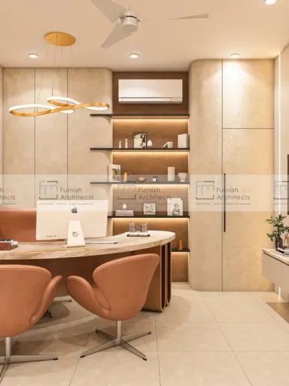 A doctor's cabin should be both professional and reassuring. We designed this office with a clean layout, ample storage, and comfortable seating to ensure a space that is efficient for the doctor and calming for the patient.