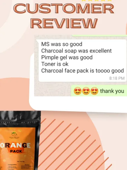 A great review for a full routine. The customer loved the Magic Serum, Charcoal Soap, Pimple Gel, and especially the Charcoal Face Pack.