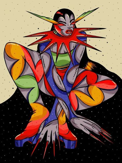 One of the pieces from my 'You do you boo' series, which pays homage to the self-expression of drag and club kid culture.