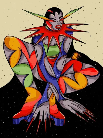 One of the pieces from my 'You do you boo' series, which pays homage to the self-expression of drag and club kid culture.