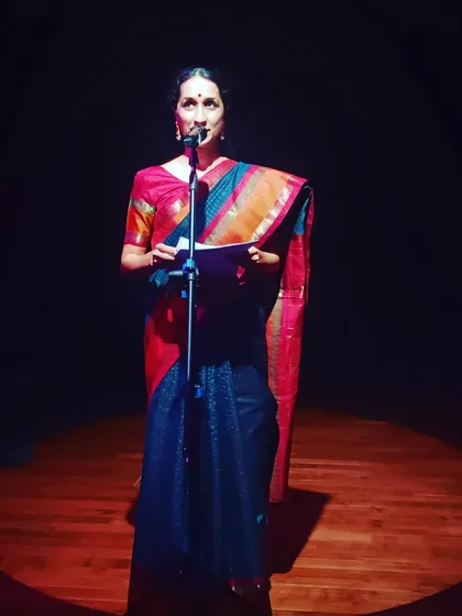 Speaking at the NMACC about 'Her Story', a performance I curated. The show challenged cliches by portraying strong, independent female characters from mythology.