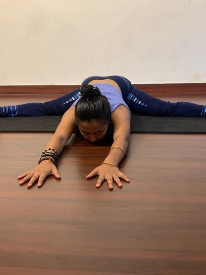 I am not naturally flexible. This middle split is the result of years of dedicated practice and trusting the process, not just focusing on the end result.
