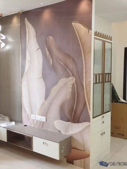 House360.in - Residential Wallpaper & Wall Mural Services Living Room Statements photo 3