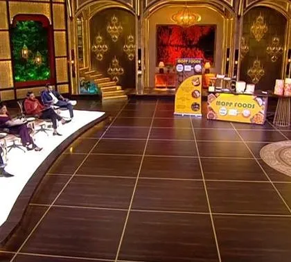A wide shot of the Shark Tank India set during our pitch. We are grateful to all the sharks for their valuable insights and guidance, which has been instrumental in our growth.