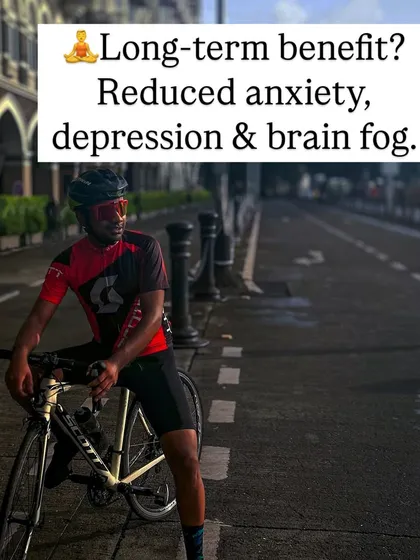 The long term benefit of a consistent cycling habit is profound. It can lead to reduced anxiety, a lower risk of depression, and an end to persistent brain fog.