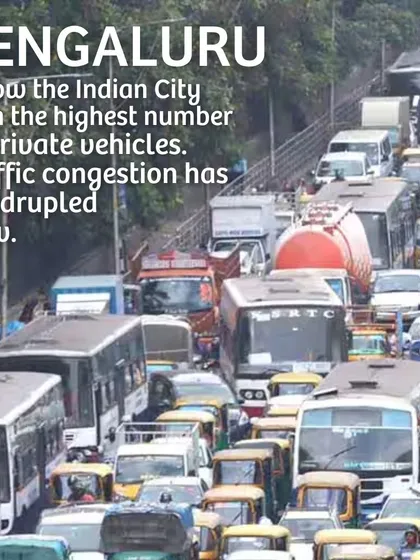 Bengaluru now has the highest number of private vehicles in India, and traffic congestion has quadrupled. This directly impacts air quality. It's time to invest in green, open spaces.