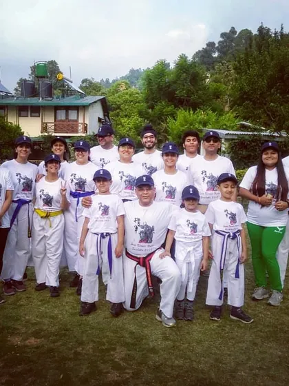 Our Seido Karate family at the conclusion of Gasshuku 2019. This group portrait shows the diversity of our members, with students of all ages and ranks, from yellow belts to black belts, standing together as one community.