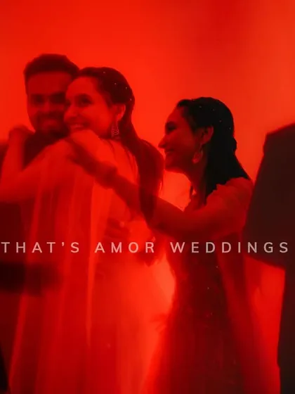 Using bold red lighting, we created this moody, atmospheric shot of guests mingling at a cocktail party. It captures the vibe and energy of the event in an artistic way.
