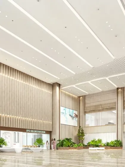 Yashoda Medicity, spanning 12 lakh sq. ft. with 1200 beds, is envisioned as a next-generation healthcare facility. The design integrates a unit aggregate model, ensuring consultation, diagnosis, and treatment exist as a seamless continuum.