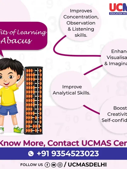 Learning the abacus provides a host of cognitive benefits. It improves concentration, observation, and listening skills, enhances visualization and imagination, boosts creativity and self-confidence, and develops analytical abilities.