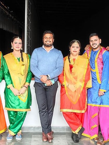 My team of performers ready to take the stage. I manage all backstage logistics to ensure smooth transitions between different performances throughout the event.