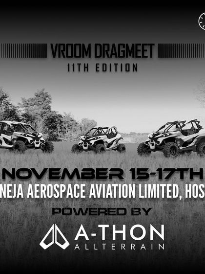 A monochrome creative announcing A-THON All-Terrain as our 'Powered By' sponsor for the 11th edition. This highlights our ability to create unique and stylish co-branded content.