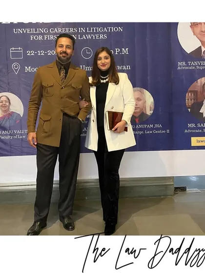 With my wife, my strength and grace, at an event for first-generation lawyers. Her support is a constant in my journey.