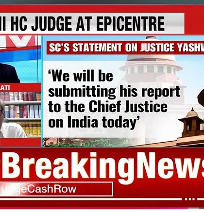 Providing live analysis on NewsX as a developing story unfolded concerning a Delhi High Court judge and a statement from the Supreme Court.