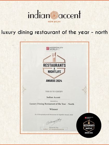 We were awarded ‘Luxury Dining Restaurant of the Year - North’ by the BW Hospitality World Restaurants & Nightlife Awards. A big thank you to our guests and our incredible team.