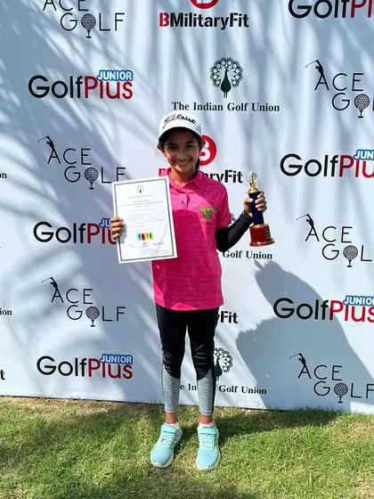 Unnati Singh, or as I call her, "chota packet, bada dhamaka," after winning the IGU Feeder Tournament in Ambala.