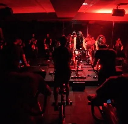 A snapshot of the ride. In the dark, under the red glow, it's just you, the bike, and the pack. This is where you find your focus and your fire.
