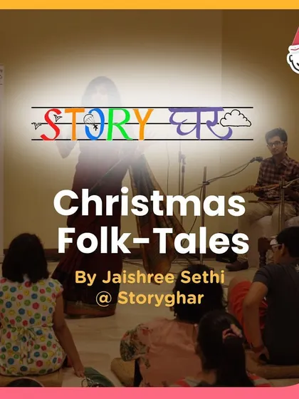 The Christmas Folk-Tales session at the OMAXE Chowk carnival, bringing traditional holiday stories to a new generation.