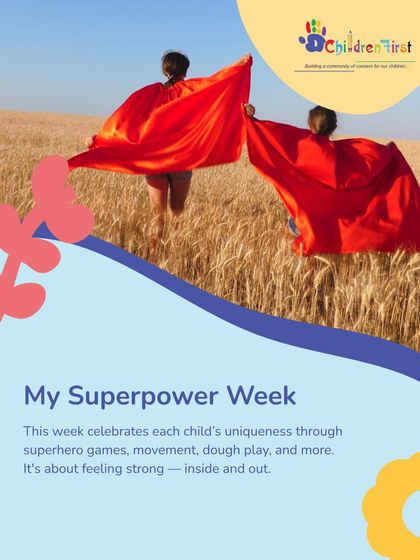 During 'My Superpower Week' at camp, we celebrate each child's uniqueness. Through superhero games, movement, and dough play, we help children feel strong, inside and out, fostering confidence and self-esteem.