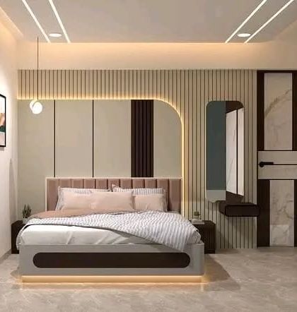 ANJ Interior Design - Modular Kitchens & Furniture Serene Bedroom Designs photo 4