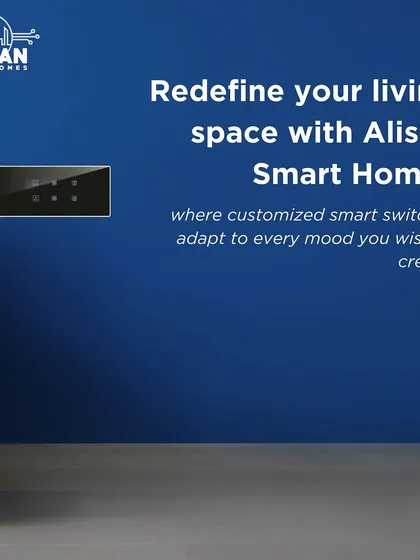 Redefine your living space with smart switches that adapt to every mood you wish to create. Our customized panels allow you to create the perfect ambiance with just a touch, matching your home's unique style.