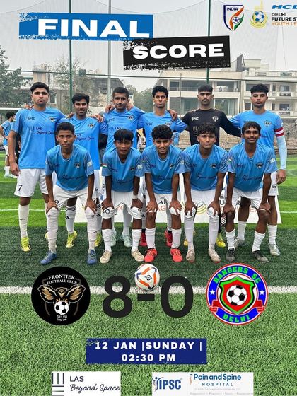 Final score from our U-17 match. A massive 8-0 win for the boys.