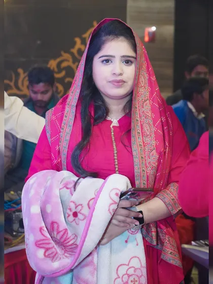 A portrait of a guest at a traditional family function. I capture the beautiful attire and atmosphere of cultural events.
