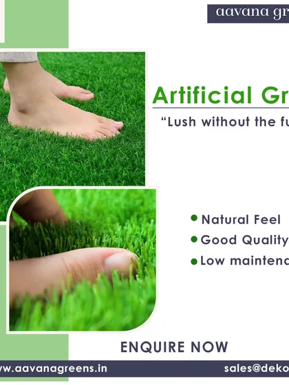 Our artificial grass is designed to look and feel completely natural. These close-up shots show the soft, dense texture of our high-quality turf, which provides a comfortable and realistic surface underfoot, offering all the lushness without any of the usual fuss.