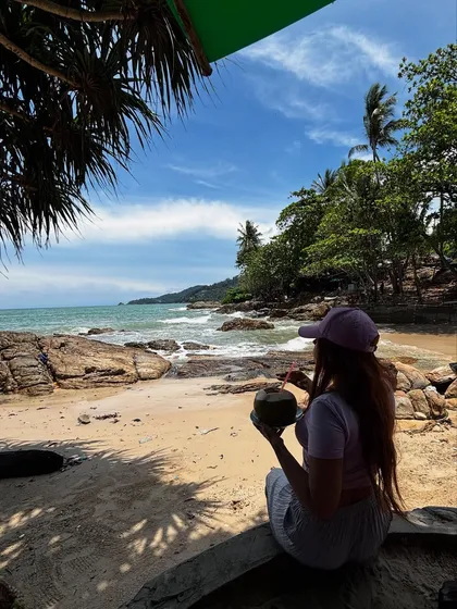 Another shot of me enjoying the serene beach at Patong.