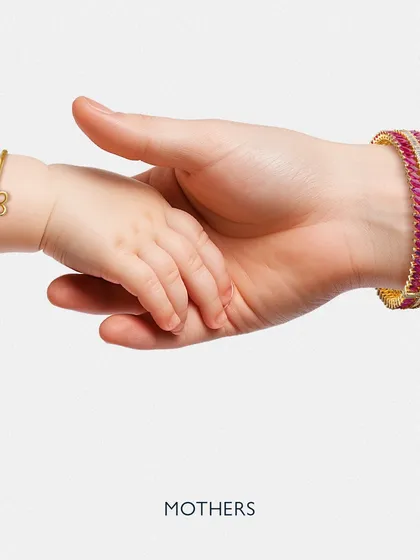 These hands wear a timeless gem, bound together by love. My jewellery is designed to be a family heirloom, like these matching mother-daughter bracelets, carrying tales of love from one generation to the next.