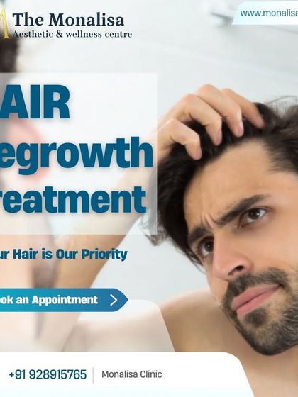 Your hair is our priority. We offer advanced hair regrowth treatments designed to nourish the scalp and stimulate growth for thicker, healthier hair.