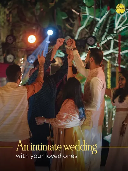 It’s the moments of shared joy that we cherish the most. Our spaces are designed to bring people together, creating an intimate and warm atmosphere for weddings, sangeets, and family celebrations.