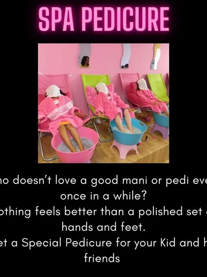 Who says spa days are just for grown-ups? We offer special spa pedicures for your kids and their friends. It's a fun way to make them feel like royalty and teach them about self-care from a young age.