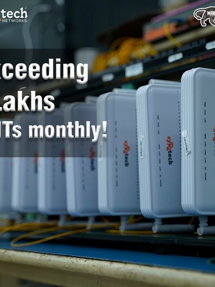 We are proud to exceed a monthly production of 300,000 Optical Network Terminals (ONTs) at our Greater Noida facility. This milestone reflects our commitment to the 'Make in India' initiative and our capability to deliver high-quality FTTH products at scale.