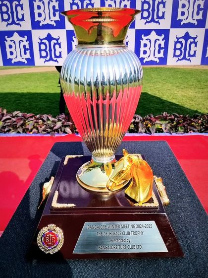 The fluted design of The Delhi Race Club Trophy.