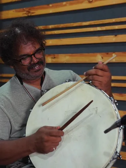 Another smiling face from the folk percussion section. Their passion for their art form is infectious and inspiring.