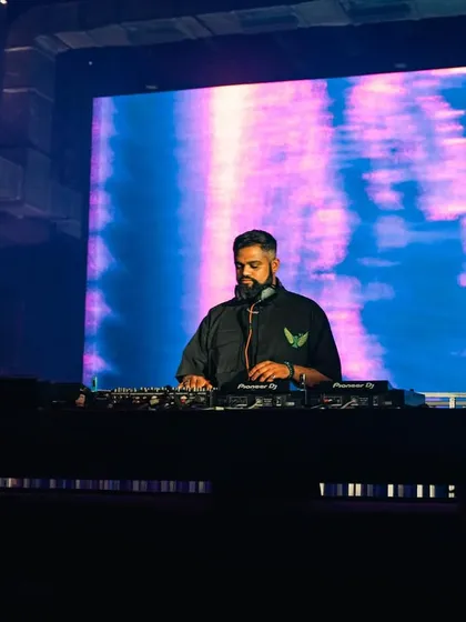 Opening for the legendary Stephan Bodzin at DGTL Festival was a career highlight. Here I am at the console on the Modular Stage, focused on building a sonic journey to prepare the crowd for the main act.