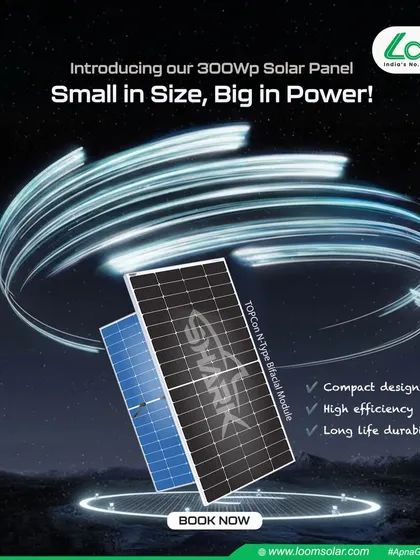 Our 300Wp Solar Panel offers big power in a compact size. Featuring advanced TOPCon N-Type Bifacial technology, it's the perfect high-efficiency solution for smaller rooftops or those just beginning their solar journey.